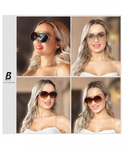 Trendy Aviator Sunglasses Men Women Retro Metal Frame Shades Lentes De Sol Para Mujer BP3612 Silver Frame/Black Lens $14.24 A...