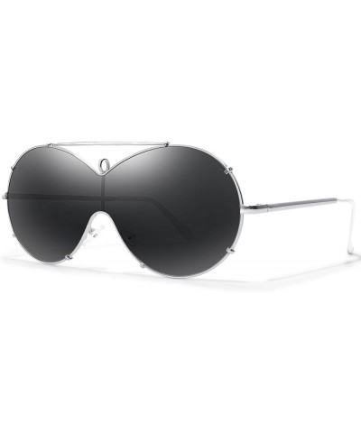 Trendy Aviator Sunglasses Men Women Retro Metal Frame Shades Lentes De Sol Para Mujer BP3612 Silver Frame/Black Lens $14.24 A...