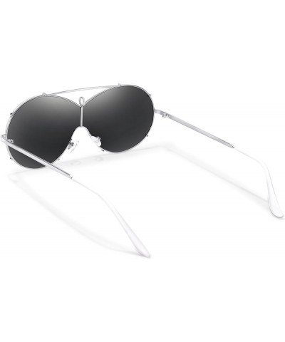 Trendy Aviator Sunglasses Men Women Retro Metal Frame Shades Lentes De Sol Para Mujer BP3612 Silver Frame/Black Lens $14.24 A...