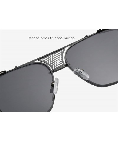 Metal Men and Women Outdoor Vacation Sunglasses (Color : A, Size : 1) 1 B $13.10 Designer