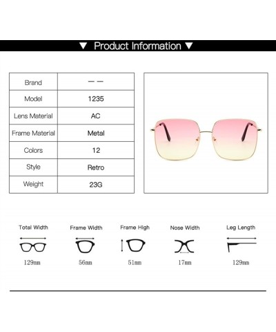 Square Outdoor Vacation Beach Driving Sunglasses Men and Women (Color : C, Size : 1) 1 H $20.18 Wayfarer