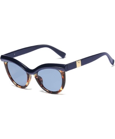 Ladies Half Frame Cat Eye Sunglasses Outdoor Holiday Decorative Glasses (Color : C, Size : Medium) Medium C $16.20 Designer