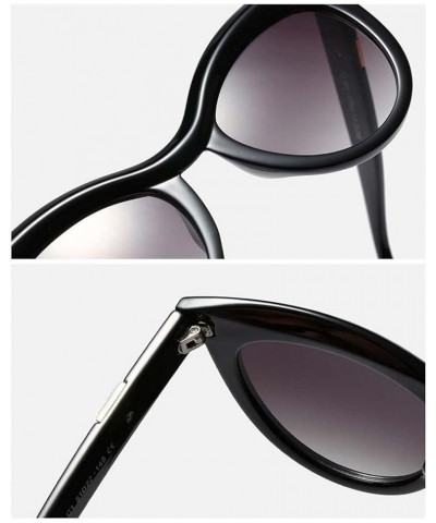 Ladies Half Frame Cat Eye Sunglasses Outdoor Holiday Decorative Glasses (Color : C, Size : Medium) Medium C $16.20 Designer