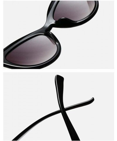 Ladies Half Frame Cat Eye Sunglasses Outdoor Holiday Decorative Glasses (Color : C, Size : Medium) Medium C $16.20 Designer