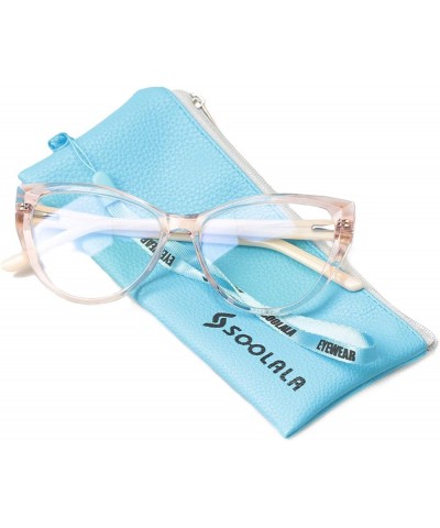 Cat Eye Blue Light Blocking Computer Glasses TR90 Frame Tablet PC Eyeglass Transparent Pink $10.19 Butterfly