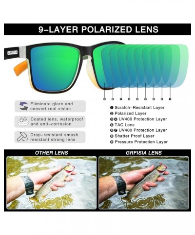 Vintage Polarized Sunglasses for Men and Women Driving Sun glasses 100% UV Protection 2pack Black+green $9.68 Square