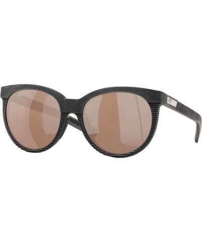 womens Victoria Rectangular Sunglasses Net Gray With Gray Rubber / Copper Silver Mirror Polarized $94.18 Rectangular