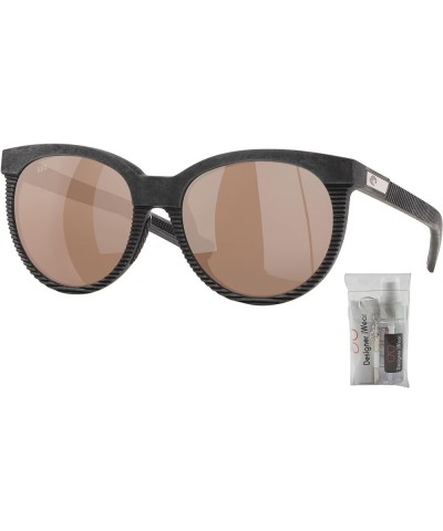 womens Victoria Rectangular Sunglasses Net Gray With Gray Rubber / Copper Silver Mirror Polarized $94.18 Rectangular