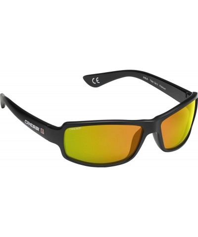 Ninja Sunglasses Black/Black, Orange Mirrored Lens $20.68 Sport