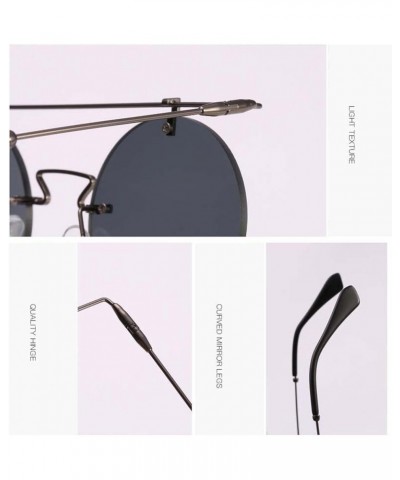 Round Frame Metal Retro Sunglasses, Wedding Glasses for Vacation Street Photography (Color : D, Size : Medium) Medium E $22.5...