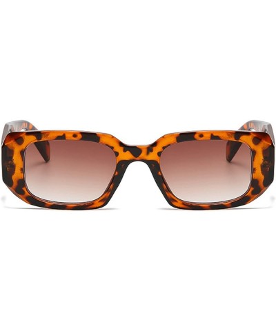 Sunglasses For Women Classic Design Fashion UV400 Square Sun Glasses Unisex Unique Rectangular Eyewear Leopard $11.39 Square