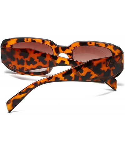 Sunglasses For Women Classic Design Fashion UV400 Square Sun Glasses Unisex Unique Rectangular Eyewear Leopard $11.39 Square