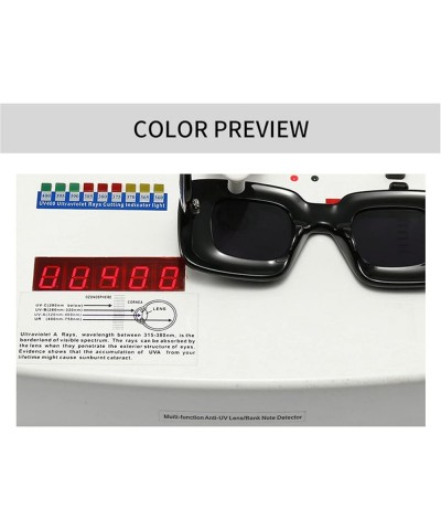 Y2K Candy Color Women Futuristic Sunglasses Fashionr Unique Thick Frame Men Punk Trending Sun Glasses Red $10.27 Designer