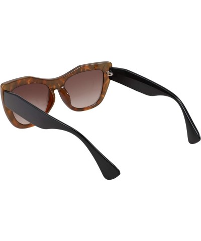 Retro Thick Cat Eye Sunglasses Women Fashion Thick Frame Cateye Sunglasses B9032 Brown Tortoise/Black Temples $6.00 Cat Eye