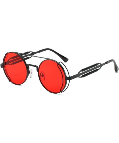 Round Punk Men's Metal Retro Outdoor Vacation Decoration Sunglasses (Color : G, Size : 1) 1 H $18.42 Designer