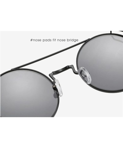 Round Punk Men's Metal Retro Outdoor Vacation Decoration Sunglasses (Color : G, Size : 1) 1 H $18.42 Designer