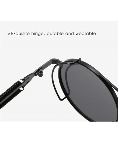 Round Punk Men's Metal Retro Outdoor Vacation Decoration Sunglasses (Color : G, Size : 1) 1 H $18.42 Designer