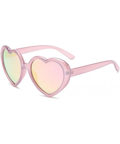 Women Polarized Love Heart Sunglasses,Fashion Cute Heart Glasses Vintage Eyewear Sunglasses for Ladies Purplepink $5.82 Heart