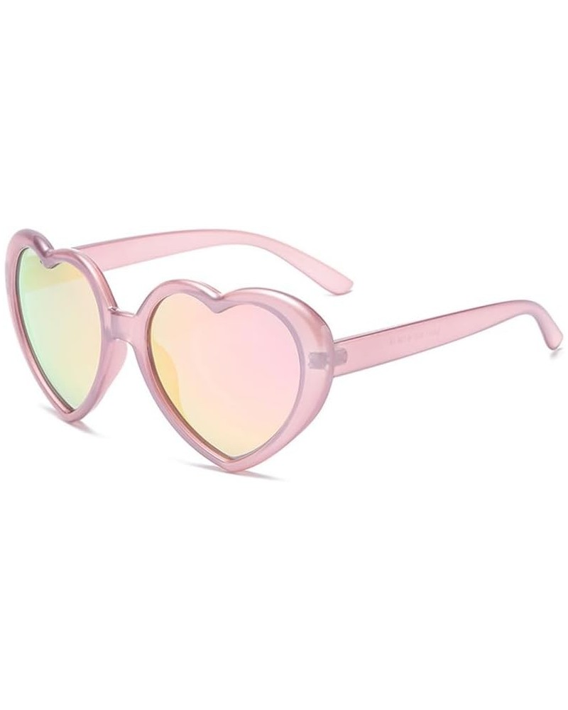 Women Polarized Love Heart Sunglasses,Fashion Cute Heart Glasses Vintage Eyewear Sunglasses for Ladies Purplepink $5.82 Heart