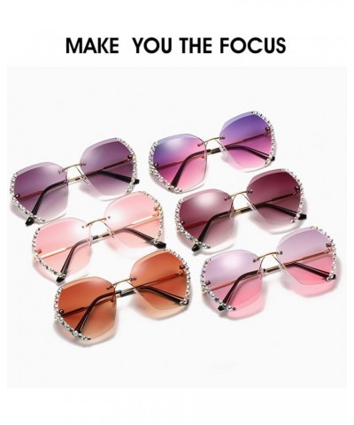 Diamond Fashion Woman Vacation Beach Party Decorative Sunglasses (Color : D, Size : 1) 1 C $19.21 Designer