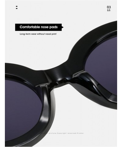 Retro Round Frame Fashion Men and Women Sunglasses Street Shooting Outdoor Vacation (Color : G, Size : Medium) Medium B $19.3...