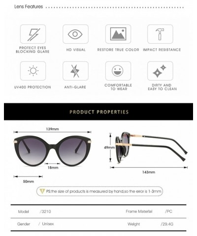 Oval Trendy Sunglasses Gift For Men And Women F $13.01 Designer