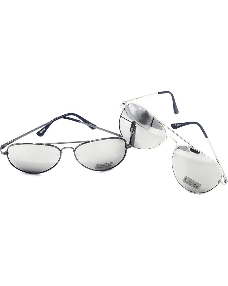 Sunglasses Mirror Aviator Gift Box Set $11.51 Aviator