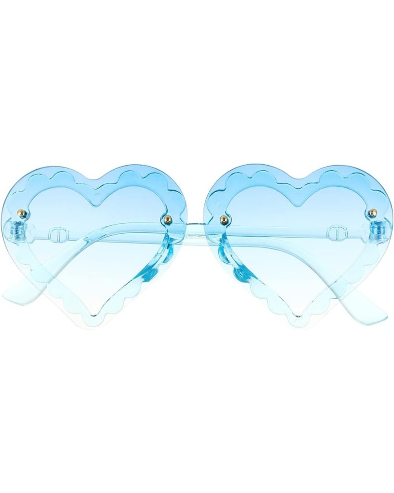 Cute Heart Shaped Glasses Kids Heart Shaped Sunglasses Heart Sunglasses for Pool Beach(Red) Sky-blue $6.97 Sport