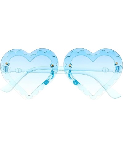 Cute Heart Shaped Glasses Kids Heart Shaped Sunglasses Heart Sunglasses for Pool Beach(Red) Sky-blue $6.97 Sport