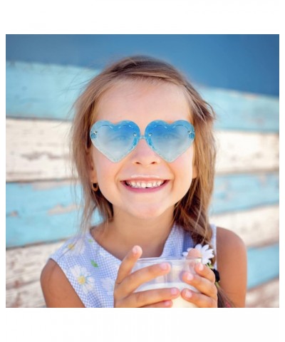 Cute Heart Shaped Glasses Kids Heart Shaped Sunglasses Heart Sunglasses for Pool Beach(Red) Sky-blue $6.97 Sport