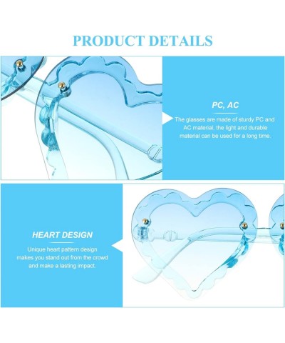 Cute Heart Shaped Glasses Kids Heart Shaped Sunglasses Heart Sunglasses for Pool Beach(Red) Sky-blue $6.97 Sport