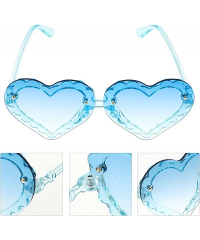 Cute Heart Shaped Glasses Kids Heart Shaped Sunglasses Heart Sunglasses for Pool Beach(Red) Sky-blue $6.97 Sport