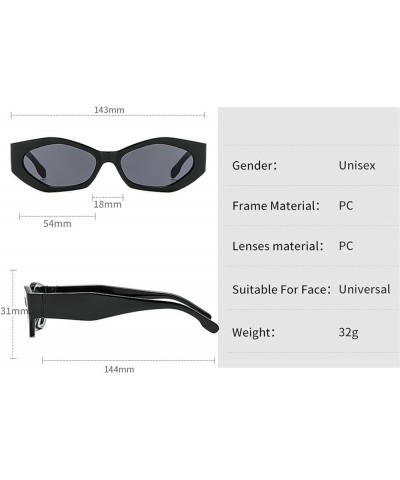 Popular Fashion Polygon Sunglasses For Women Retro Colorful Oval Eyewear Shades UV400 Men Trending Sun Glasses Yellow $10.89 ...