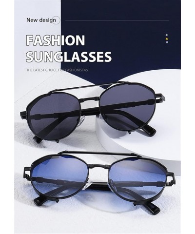 Retro Punk Metal Men and Women Outdoor Decorative Sunglasses (Color : C, Size : 1) 1 B $15.05 Designer