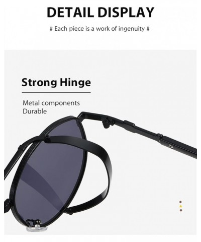 Retro Punk Metal Men and Women Outdoor Decorative Sunglasses (Color : C, Size : 1) 1 B $15.05 Designer