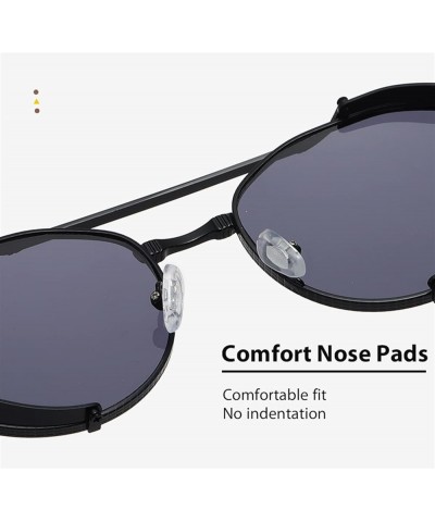 Retro Punk Metal Men and Women Outdoor Decorative Sunglasses (Color : C, Size : 1) 1 B $15.05 Designer