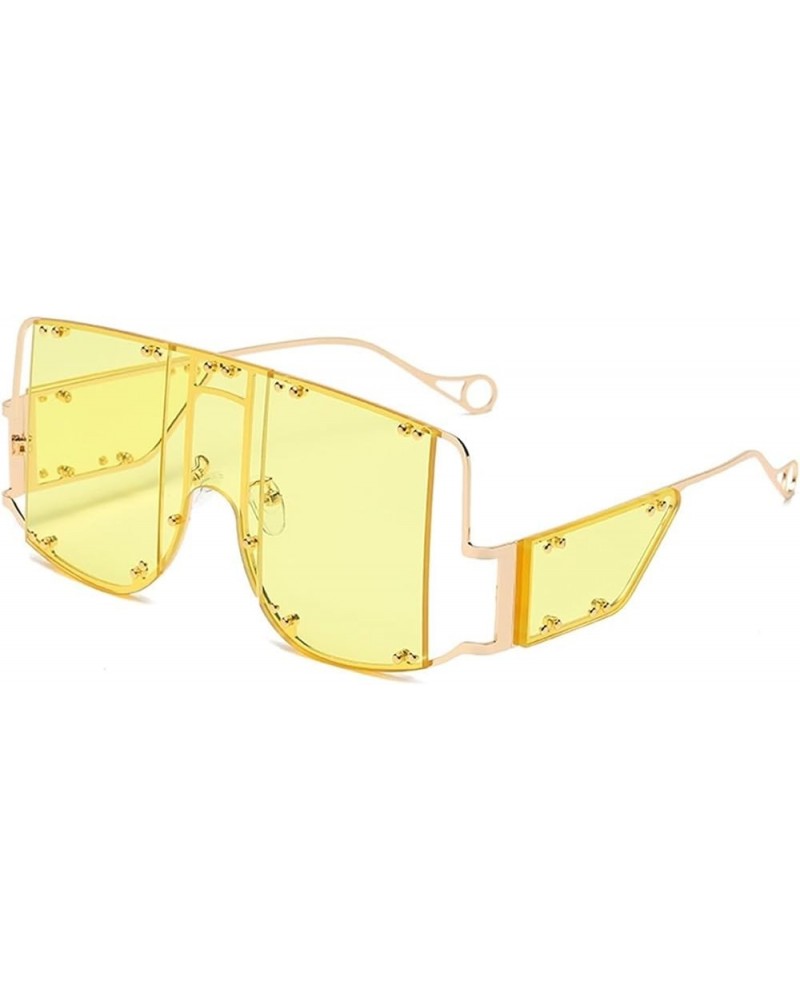 Punk Large Frame Sunglasses for Men and Women, Outdoor Vacation Glasses (Color : G, Size : Medium) Medium E $20.39 Designer