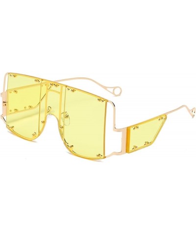 Punk Large Frame Sunglasses for Men and Women, Outdoor Vacation Glasses (Color : G, Size : Medium) Medium E $20.39 Designer