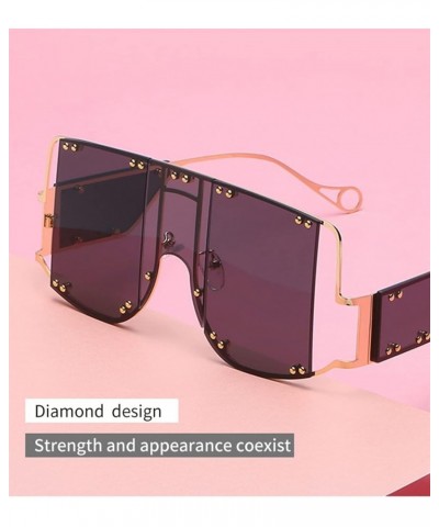 Punk Large Frame Sunglasses for Men and Women, Outdoor Vacation Glasses (Color : G, Size : Medium) Medium E $20.39 Designer