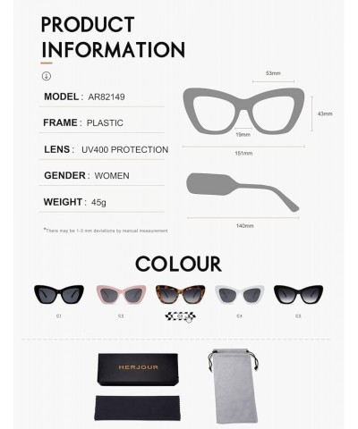 Trendy Oversized Cat Eye Sunglasses for Women Fashion Large Cateye Womens Sunnies AR82149 $8.09 Oversized