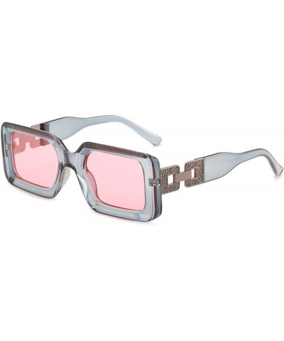 Square Frame Fashion Small Frame Street Sunglasses for Men and Women (Color : C, Size : Medium) Medium D $17.84 Designer