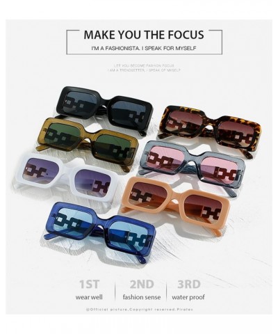 Square Frame Fashion Small Frame Street Sunglasses for Men and Women (Color : C, Size : Medium) Medium D $17.84 Designer