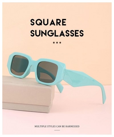 Square Frame Sunglasses Outdoor Vacation Beach Sun Glasses for Men and Women (Color : E, Size : Medium) Medium F $15.67 Designer