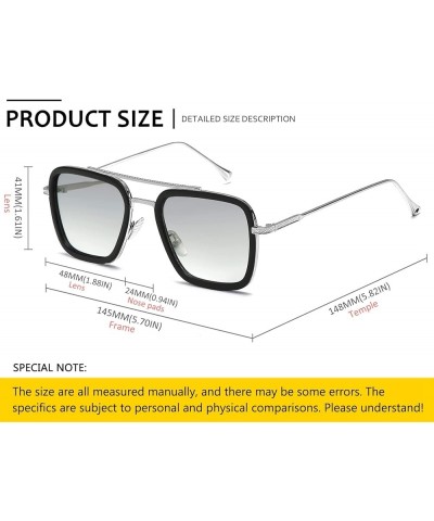 Box Gift Retro Square Sunglasses For Men Women Oversized Rimess Sunglasses Anti-Blue Blocking glasses 8 $11.79 Rimless