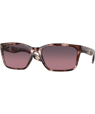 womens Palmas Rectangular Sunglasses Coral Tortoise/Rose Gradient Polarized 580g $102.18 Rectangular