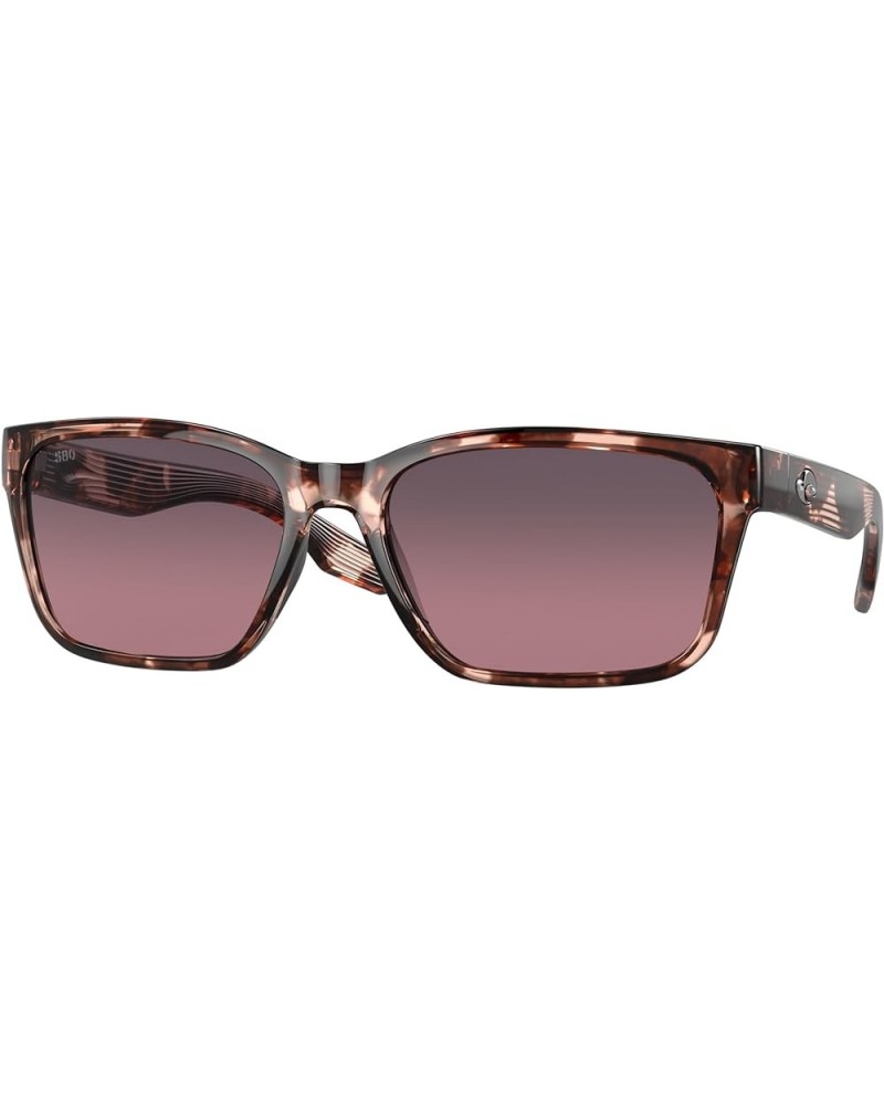 womens Palmas Rectangular Sunglasses Coral Tortoise/Rose Gradient Polarized 580g $102.18 Rectangular