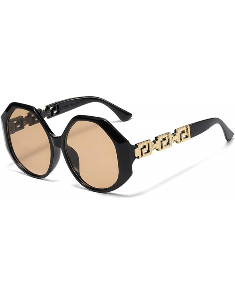 Large Frame Personality Retro Metal Men Women Sunglasses Outdoor Holiday Trend UV400 Sunglasses Gift F $12.39 Designer