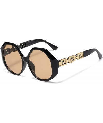 Large Frame Personality Retro Metal Men Women Sunglasses Outdoor Holiday Trend UV400 Sunglasses Gift F $12.39 Designer