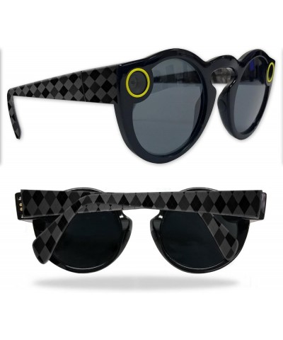 MightySkins Skin Compatible with Snapchat Snapchat Spectacles - Black Argyle | Protective, Durable, and Unique Vinyl Decal wr...