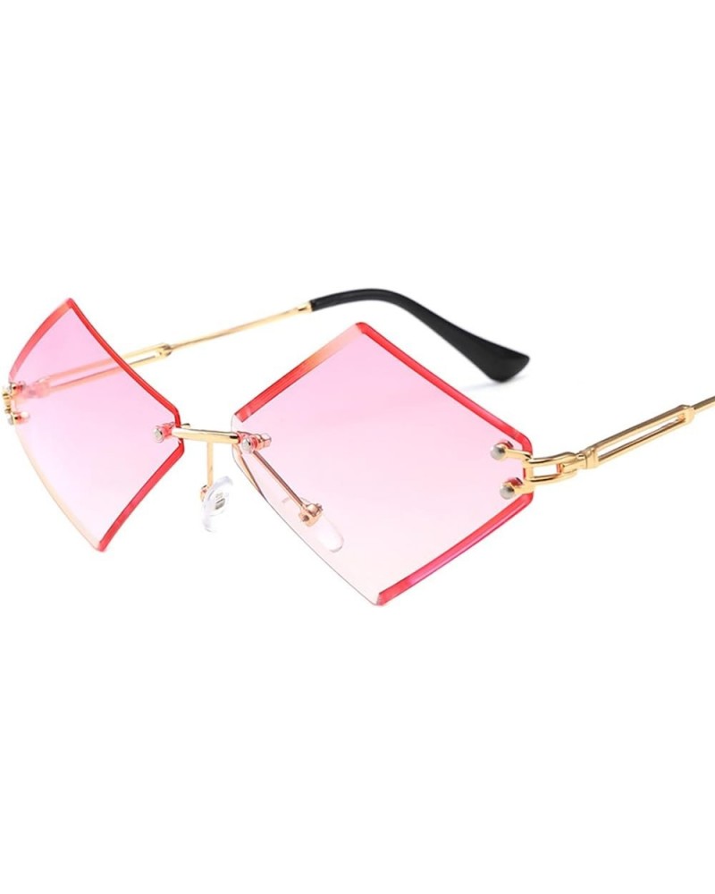 Diamond Shaped Rimless Women Outdoor Holiday Beach Fashion Decorative Sunglasses (Color : A, Size : 1) 1A $16.30 Rimless